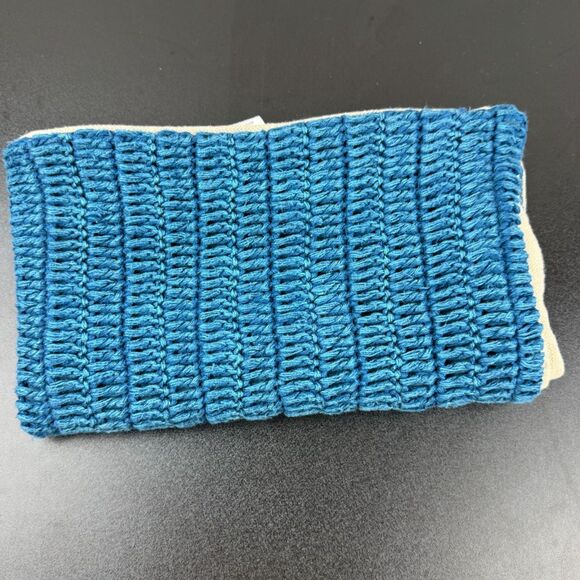 Pottery Barn Villa Paca Belgian Flax Linen Pillow Cover Case in Blue 14” x 26" - Picture 7 of 8